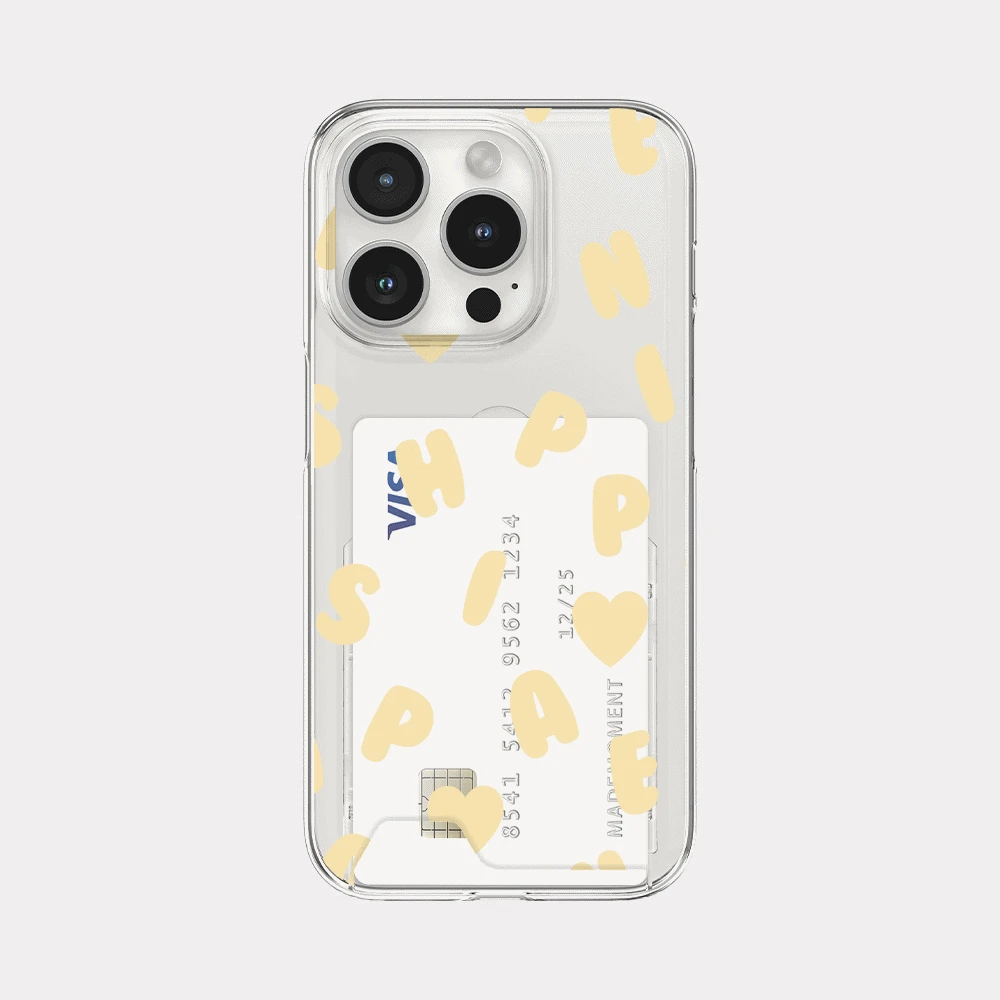 bubbly lettering 디자인 [투명 카드수납 폰케이스]