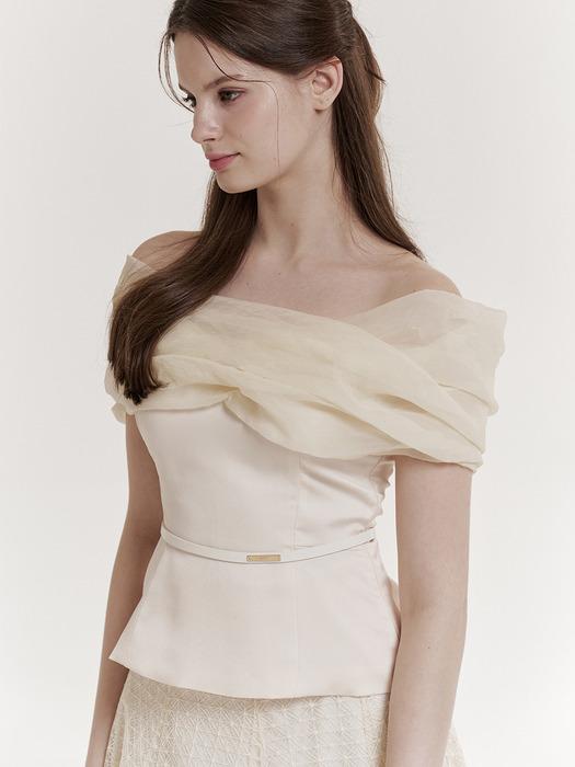 Dayana Off-shoulder Blouse (Crem)