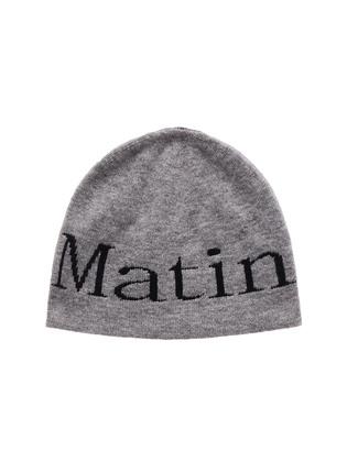 LOGO JACQUARD SHORT BEANIE IN GREY
