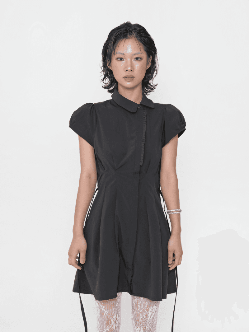 Athena Shirt Dress_Black