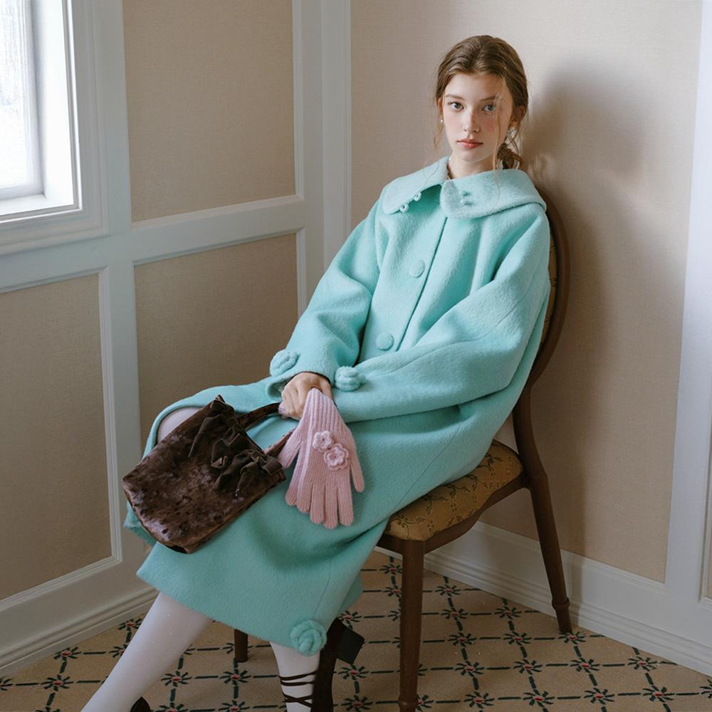 쎄무아듀 12/4예약배송_Cest_Flower balmacaan coat