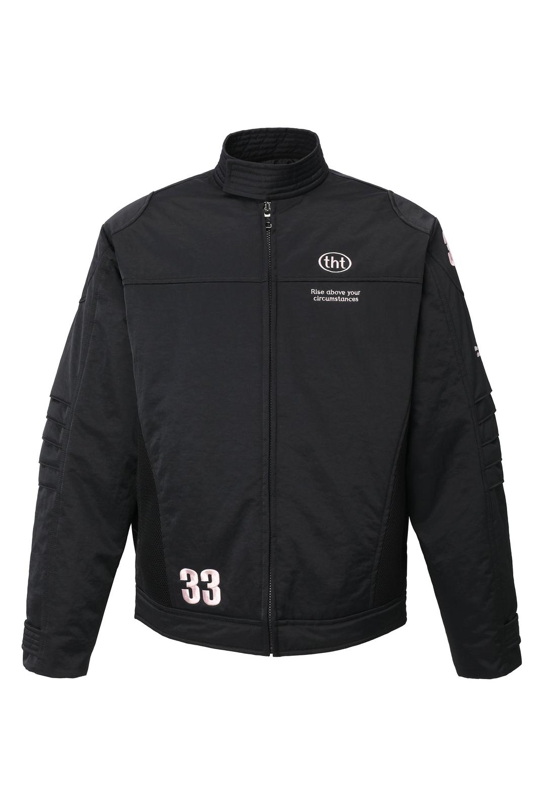 Pink letter biker jacket
