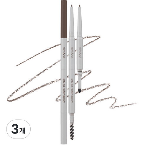 롬앤 한올 샤프 아이브로우 오토펜슬, c2 그레이스토프, 3개