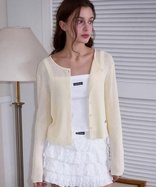 Linen Knit Cardigan [Yellow]