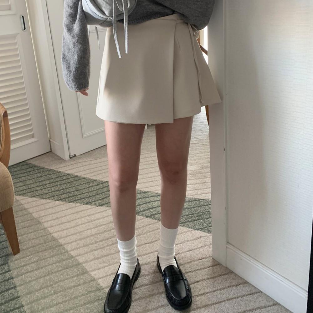 멜라운지 미니  랩 스커트 팬츠 치마바지