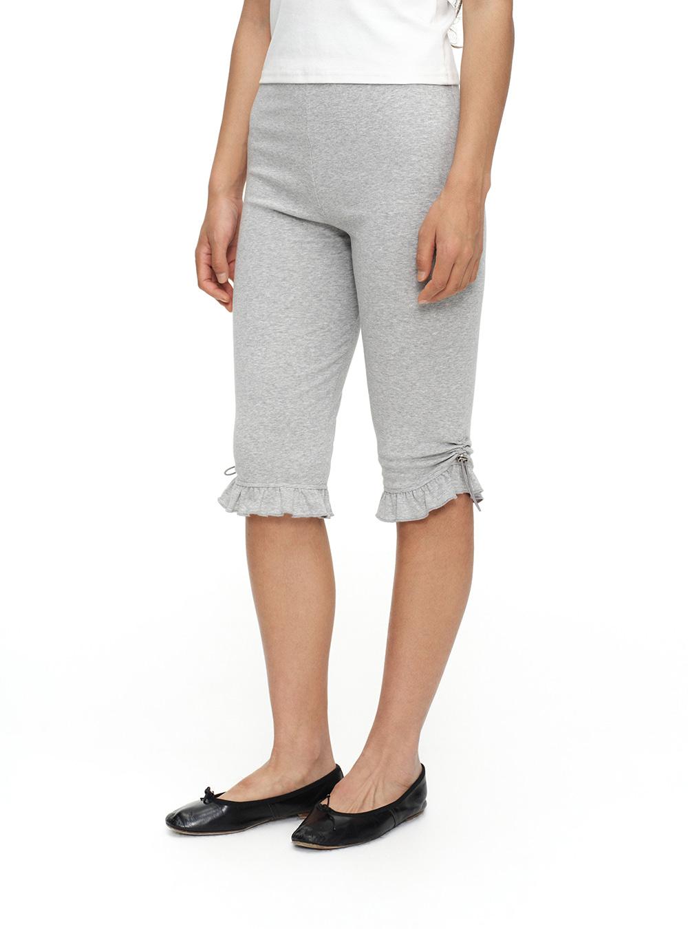 Ruffle Hem Capri Leggings