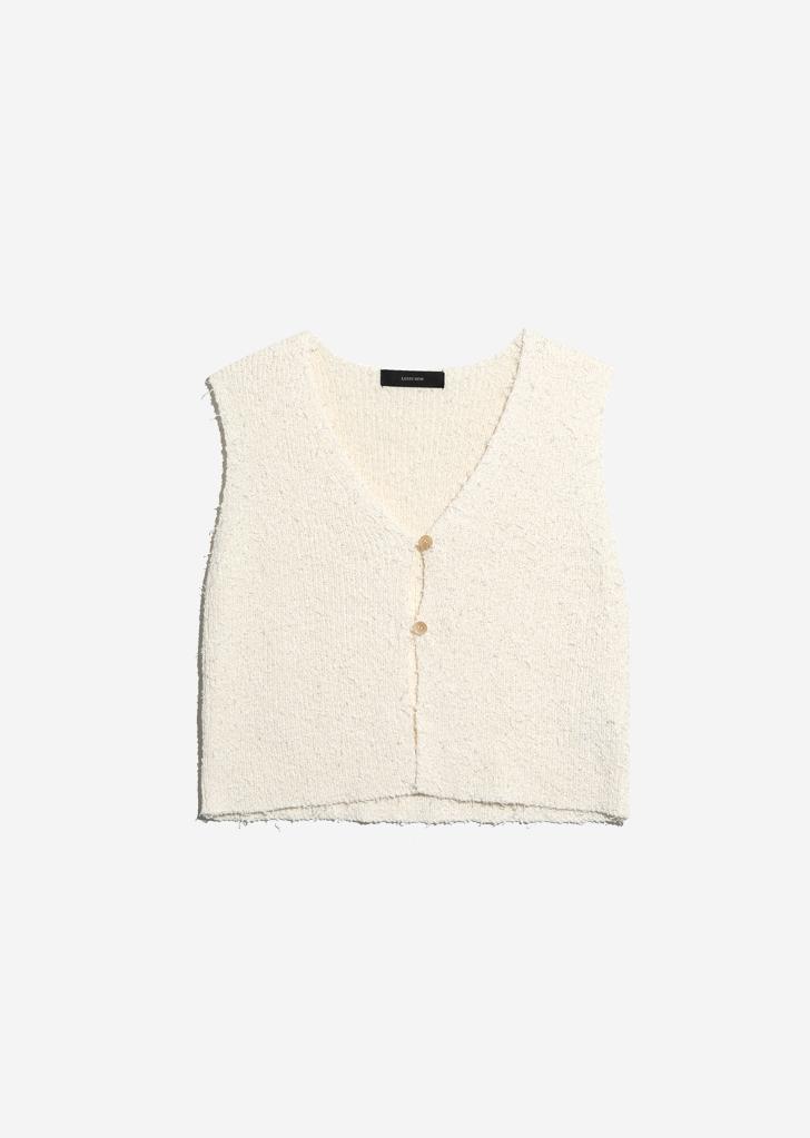 Bookle Open Knit Vest [Beige]