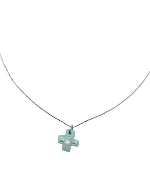 엔프프(NFF)  crossway pearl necklace-mint - 후기 | 무신사