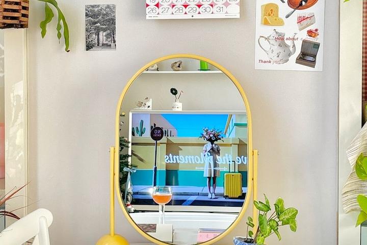 트윙클 미러 각도조절 회전거울 스탠드 화장대 거울 2colors