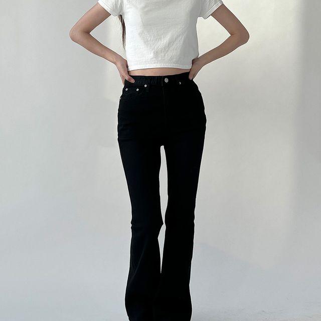 센느 블랙 부츠컷 진