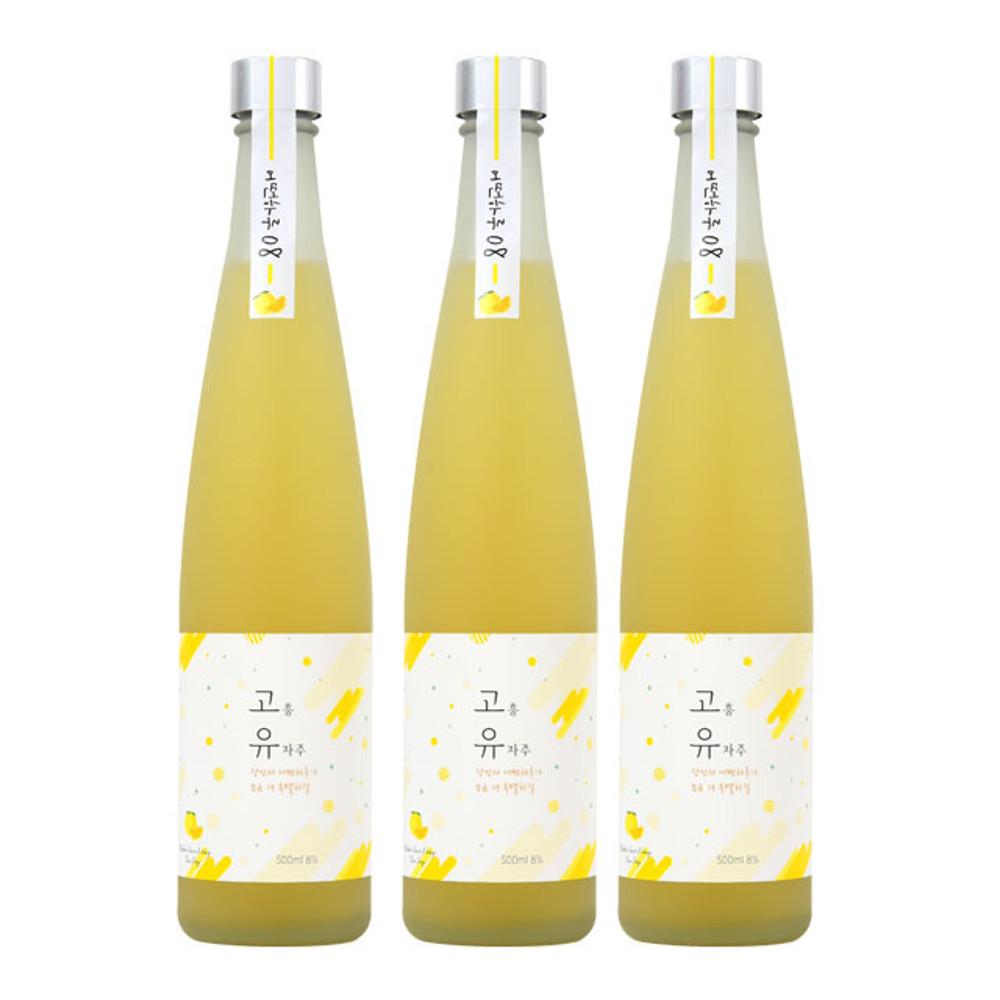 [고유08]고흥유자주 8도 500ml 3병
