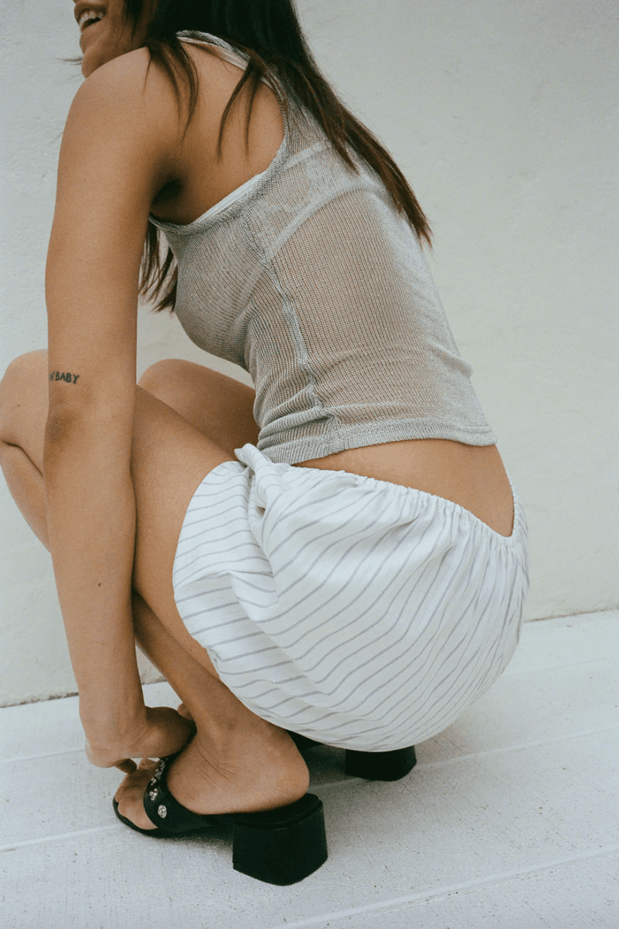 Charlie Beads - Babydoll Bloomer - Silver Stripe