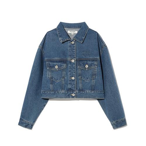 [VIUWVIUW]  Flower Denim Jacket (blue blue)