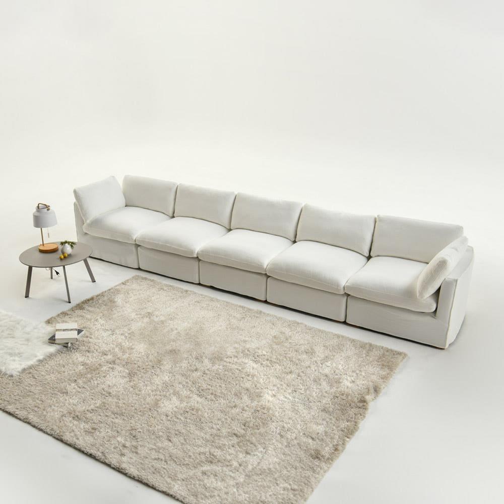 백야 확장형 모듈 오가닉 패브릭소파 [PR713]