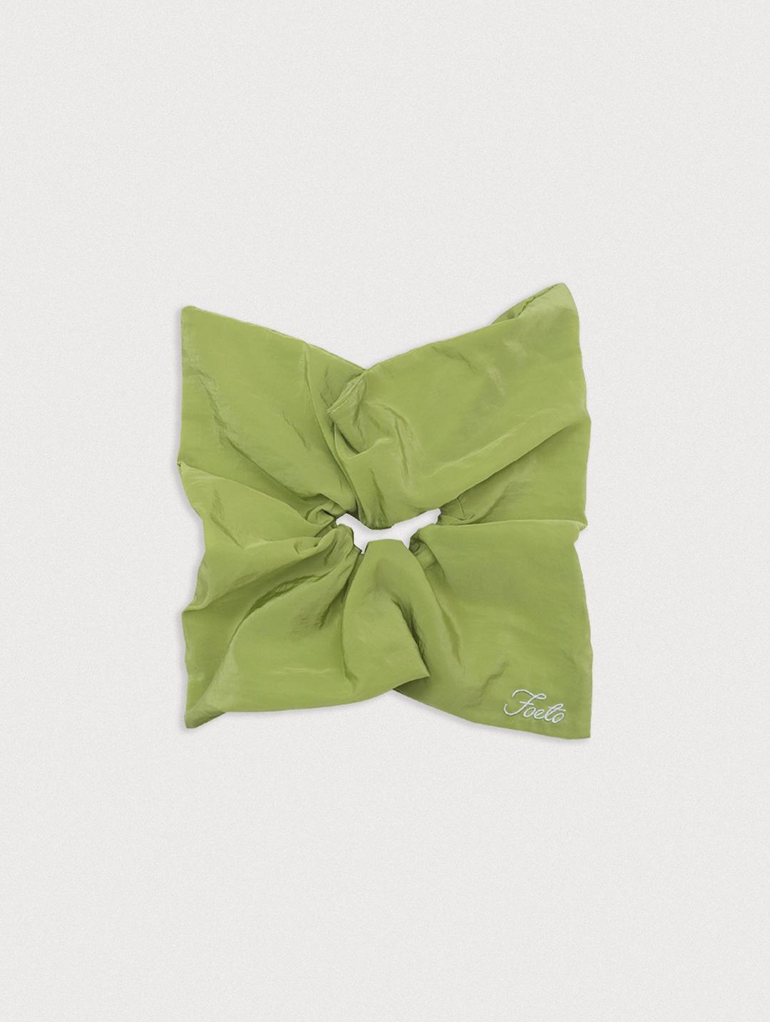Nylon square scrunchie - apple green [2nd]