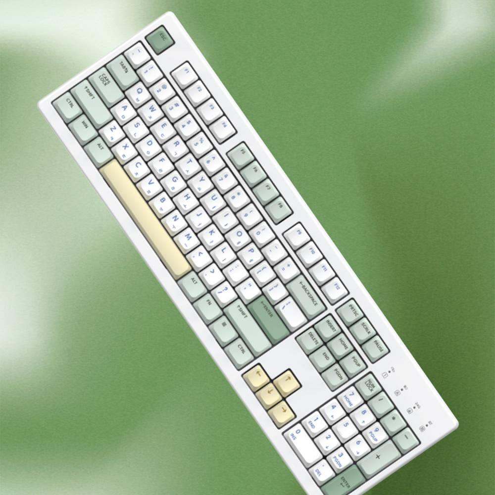 TFG Cloud CF 3모드 듀얼 가스켓 저소음 사무용 기계식키보드 말차크림, 브라운슈가 토독 35g_넌클릭