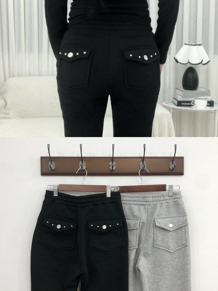 Silver Stud Bootcut Pants