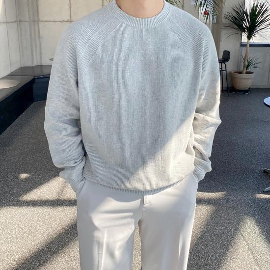 프리미엄 수피마 래글런 니트