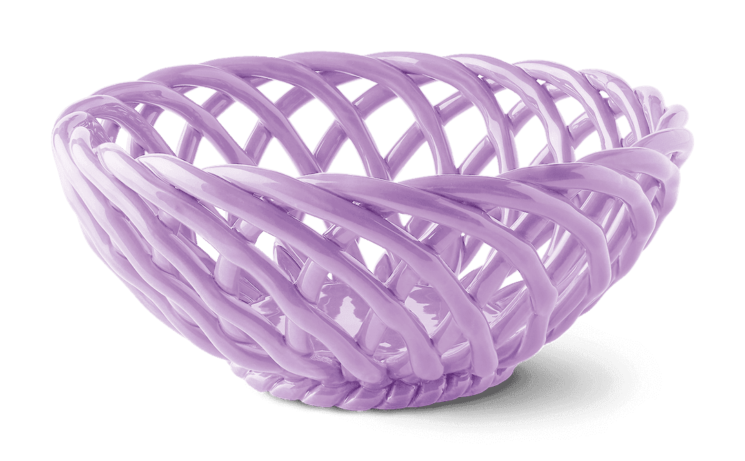 Sicilia Ceramic Basket - Purple