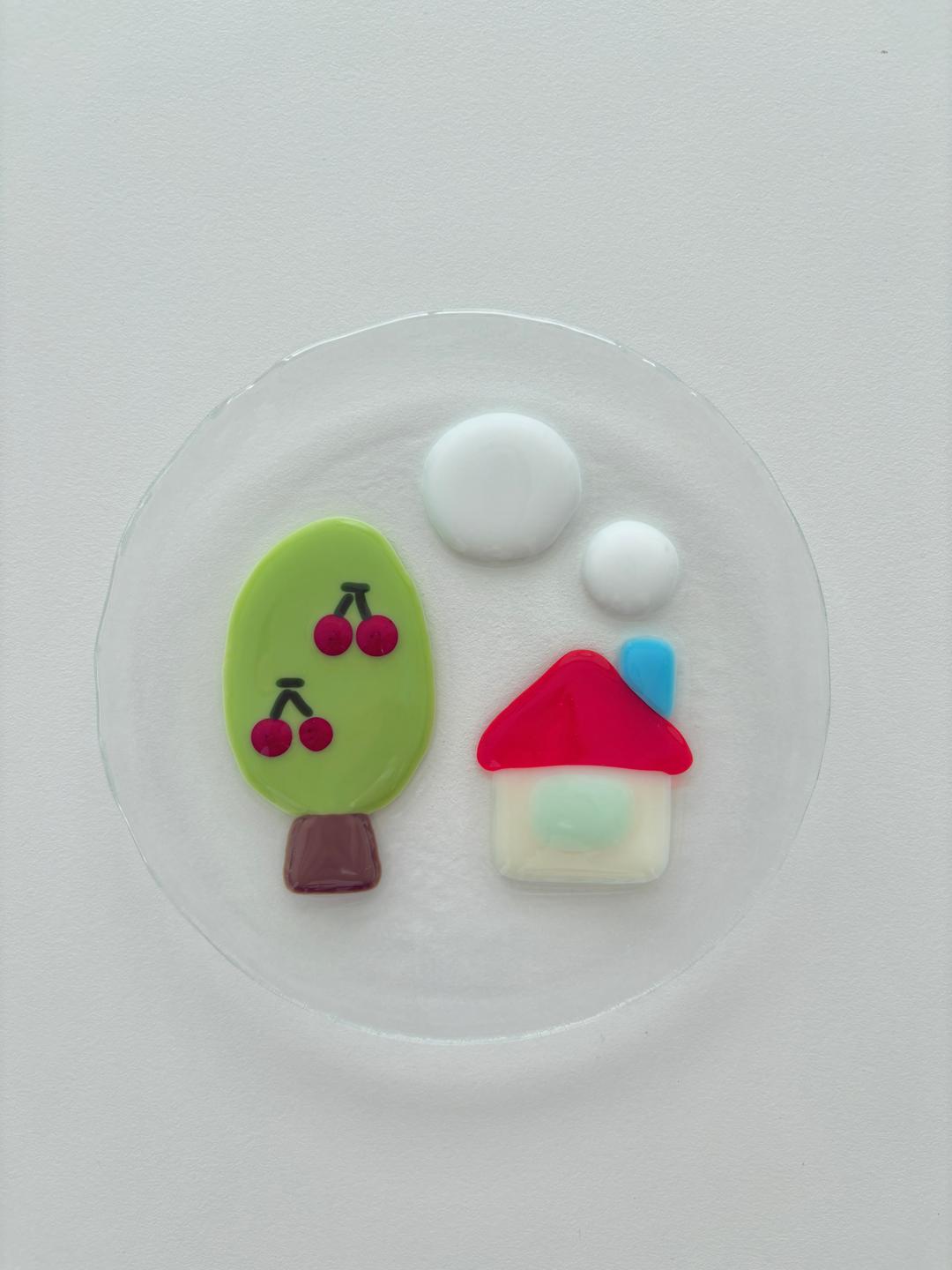 cozy cherry plate 코지체리 접시