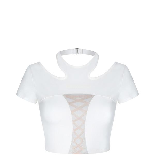 Romanticize Balckless Top WHITE