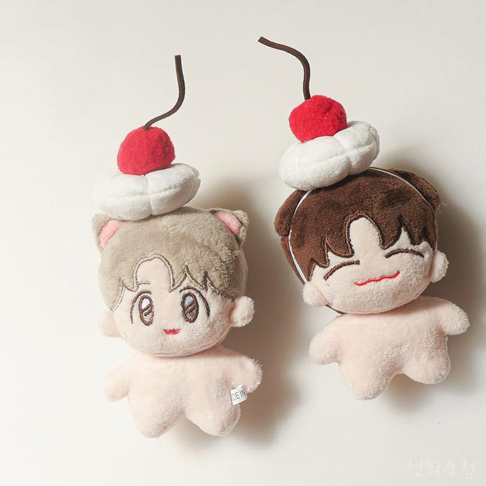 10cm 인형옷 생크림 딸기 모자 무속성 아이돌 소품 솜깅이 솜