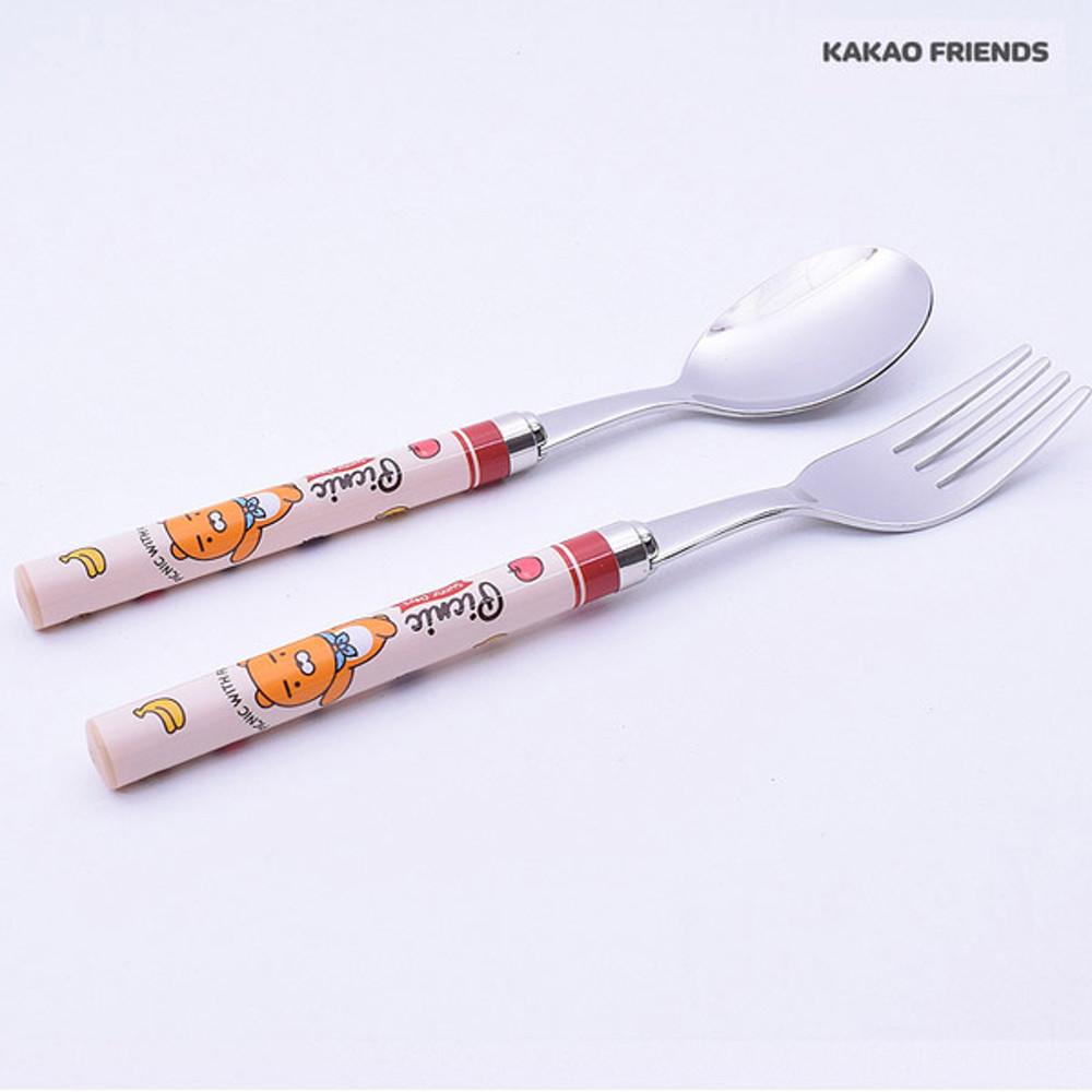 카카오프렌즈 라이언 피크닉 심플 스푼포크세트