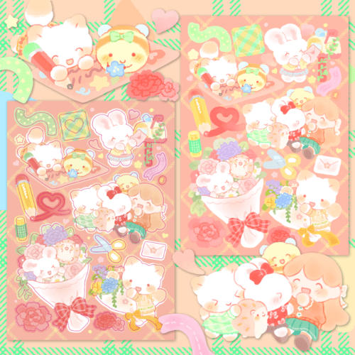 [코튼월드]마음을 담아 스티커