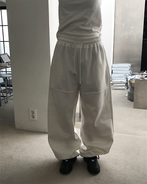 위크어스 [unisex] 라인 와이드 투웨이 팬츠