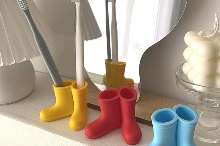 컬러풀 고무장화 칫솔꽂이 3color