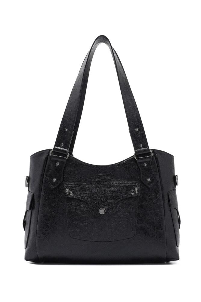 웨스턴 포켓 숄더 백 (블랙)