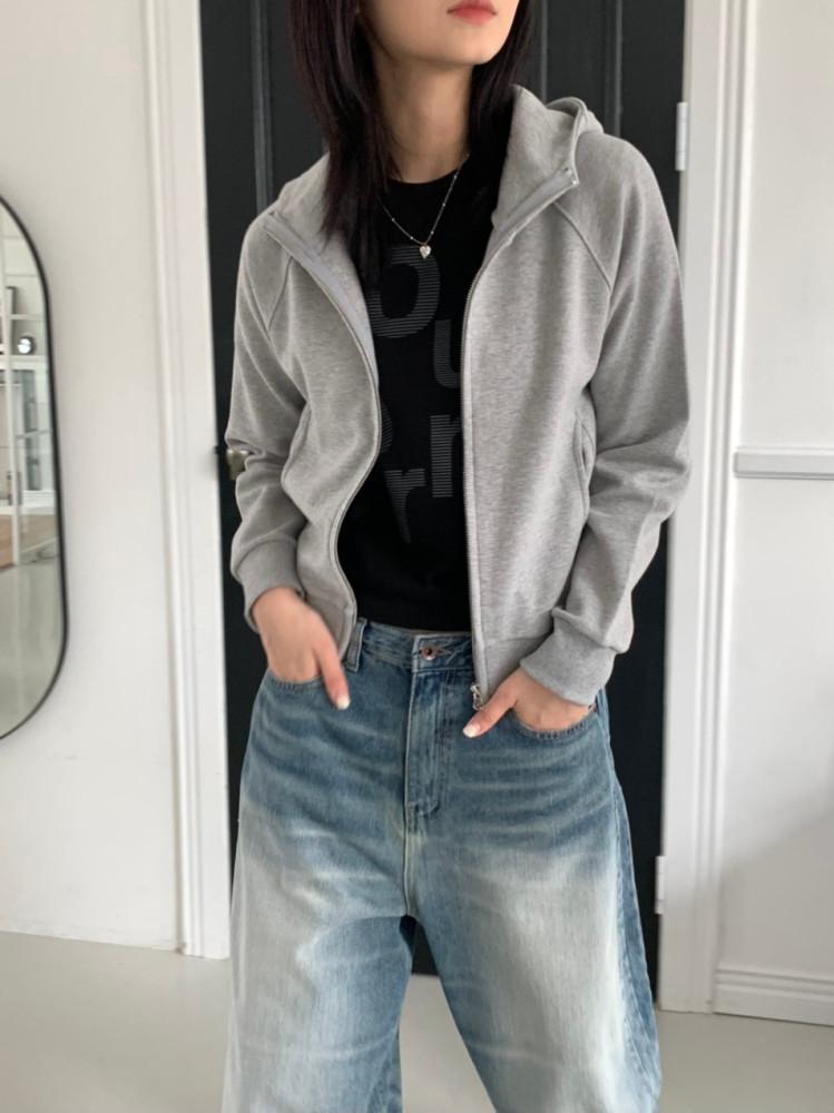 [MD추천!] 하이넥 후드 Zip-up (2 color)