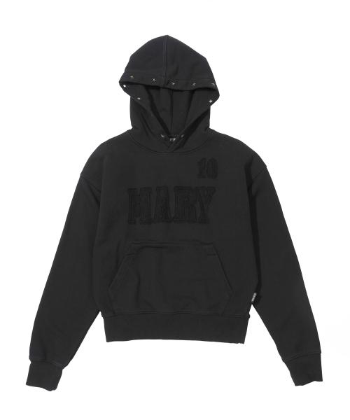 Mary Acid Peel Hoodie Washed Black