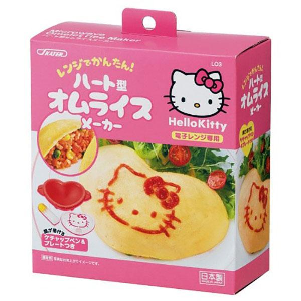 (일본)헬로키티 하트 오므라이스메이커 세트(페이스)오므라이스틀 볶음밥 밥틀 모양틀
