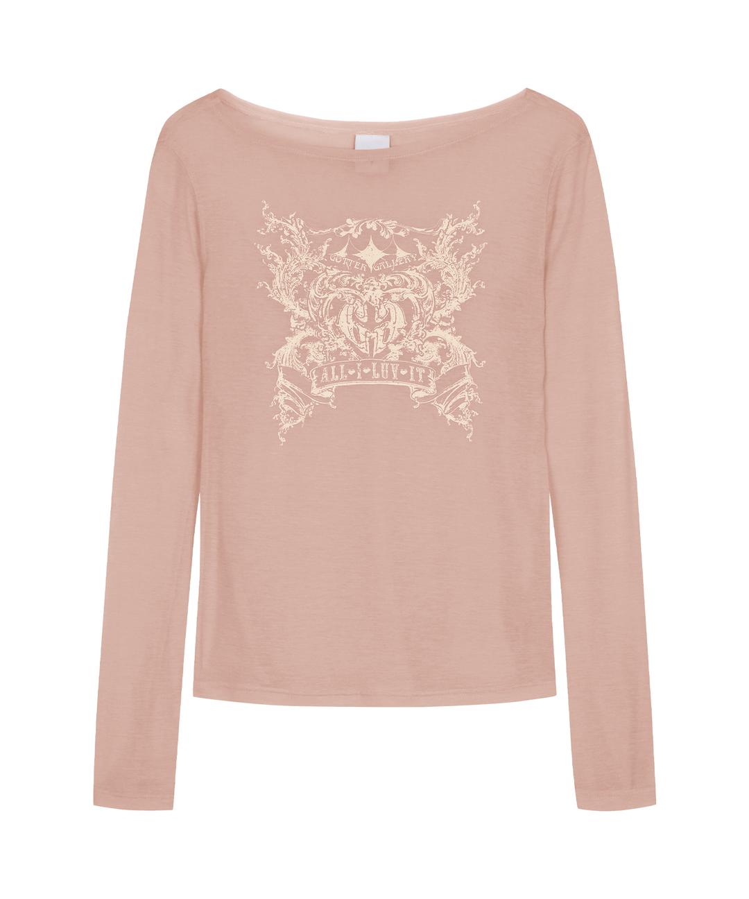 GRAPHIC SHEER MESH TOP_PK