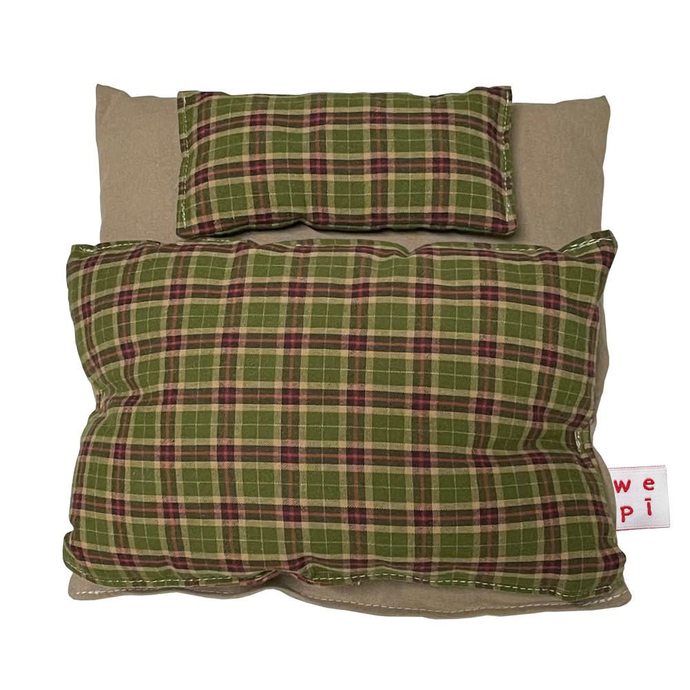 [ 위피베어 침구세트 - 윈터체크 ] 인형옷 인형이불 침구세트 여름이불 인형침대