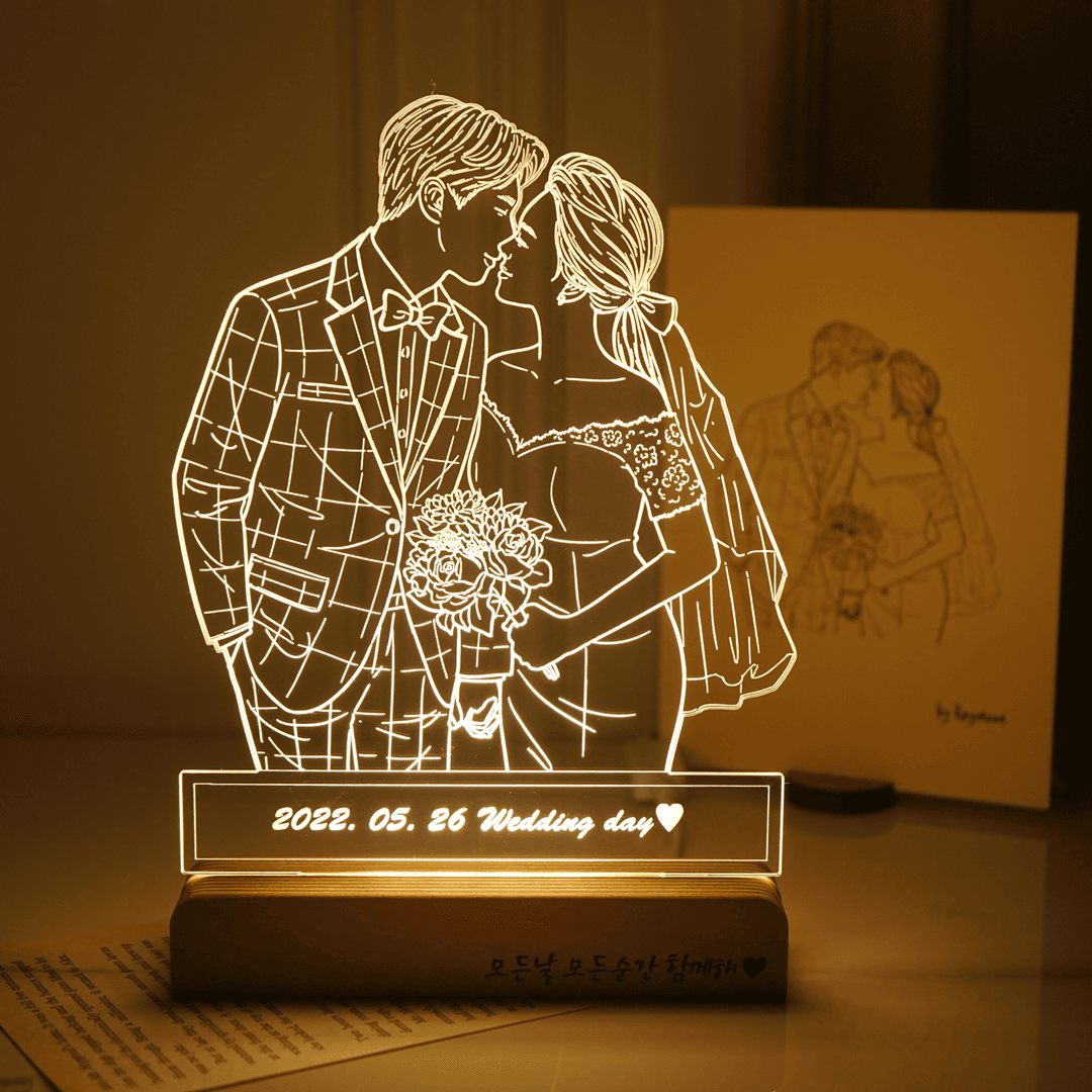 [레이문] 디테일한 팝아트 초상화 빅사이즈 인물 무드등 M