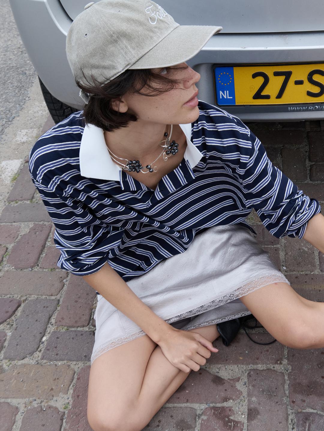 Regatta stripe rugby tee - navy