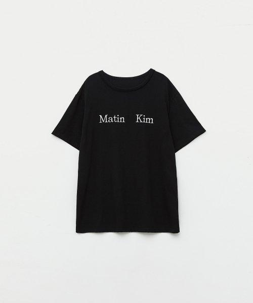 MATIN KIM LOGO T-SHIRT IN BLACK