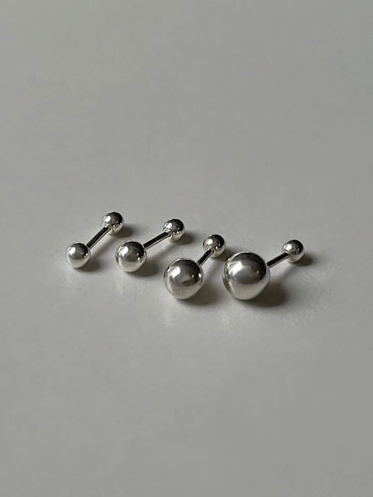 [실버925] 베이직 볼 피어싱 (4size)
