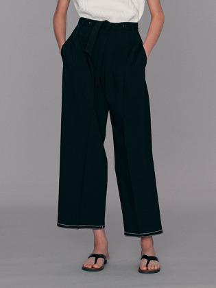 Two Tuck Stitch Pants_BLACK