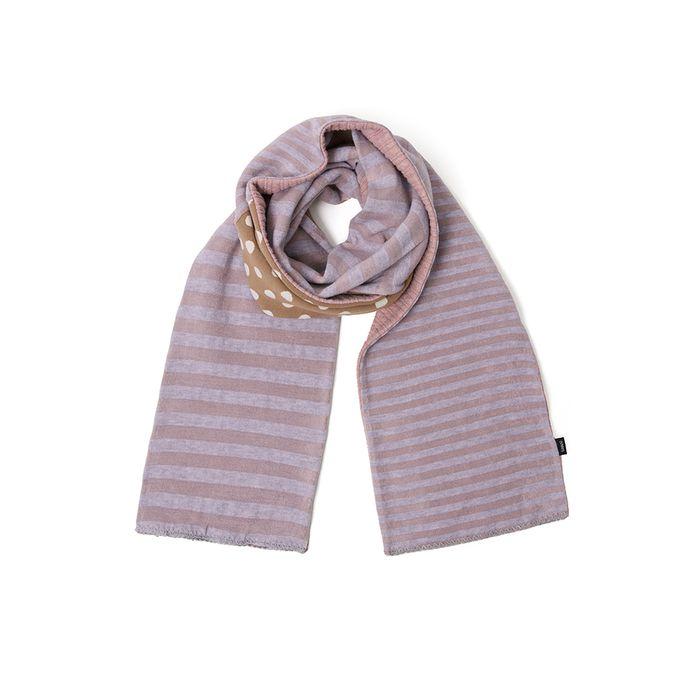 Patchwork muffler_pink