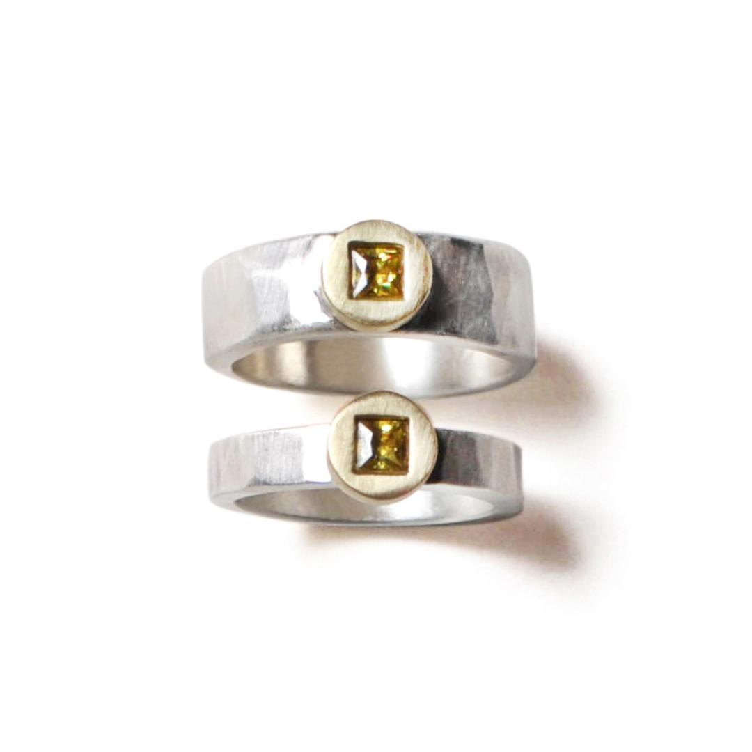 Hammer Square Ring (Thick & Thin)