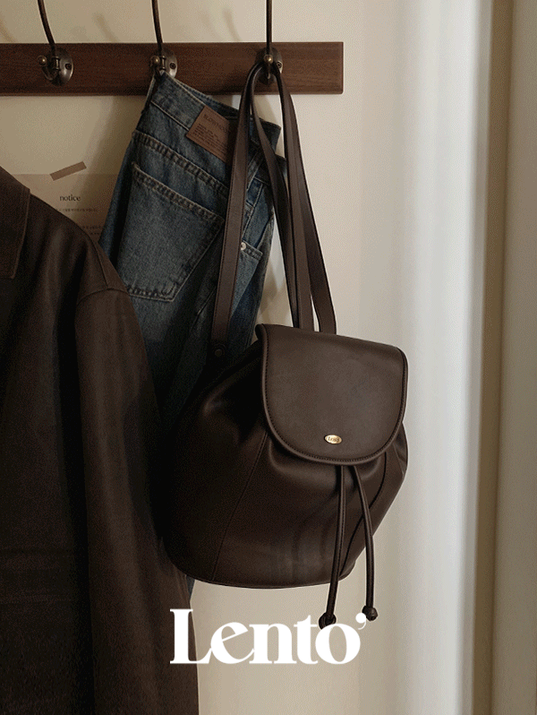 슬로우앤드 [당일출발🚚/무료배송] #LENTO. Vine daily backpack - 2 color #비건레더백팩