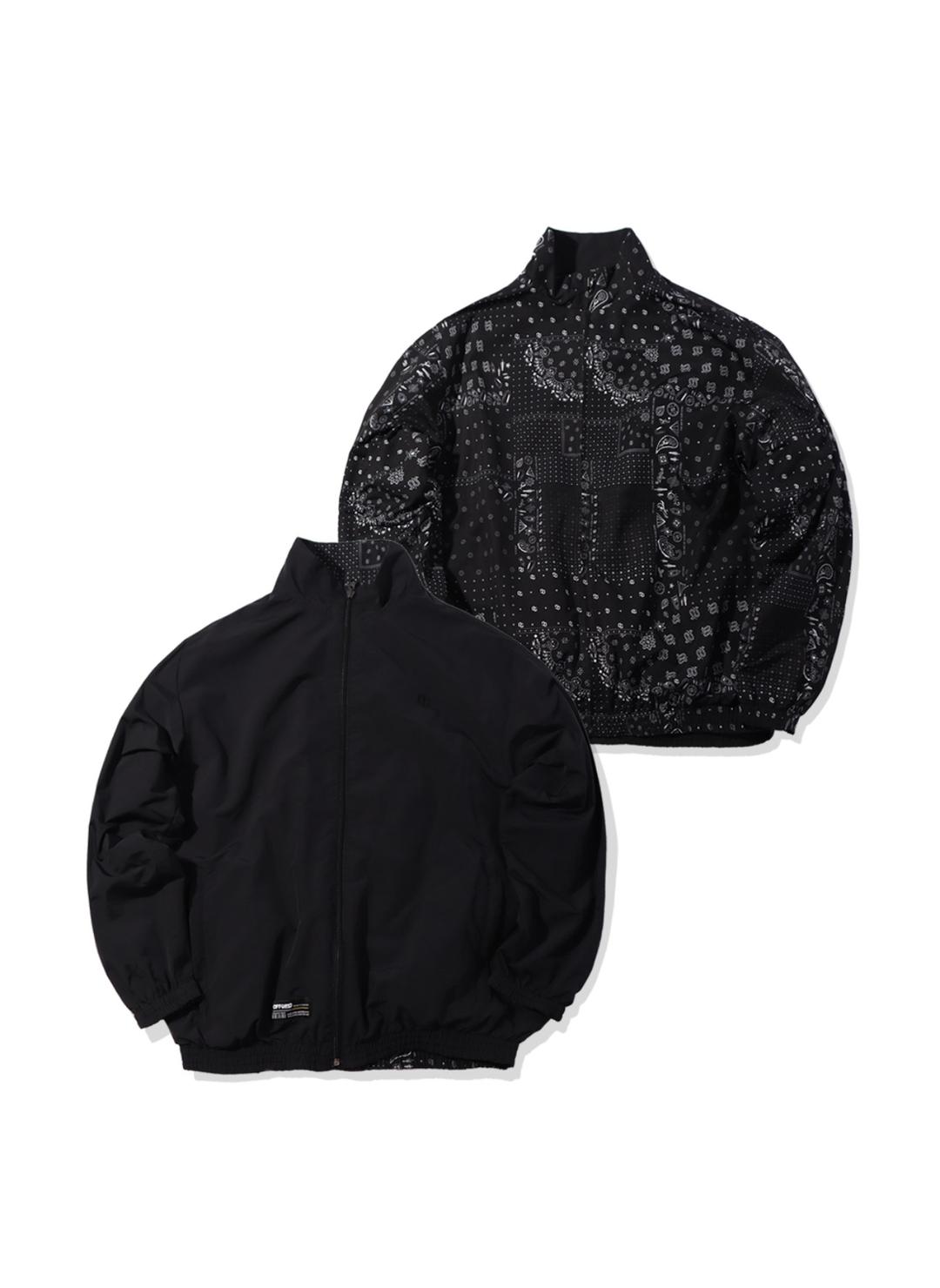 Reversible Bandana Trucker Jacket - Black