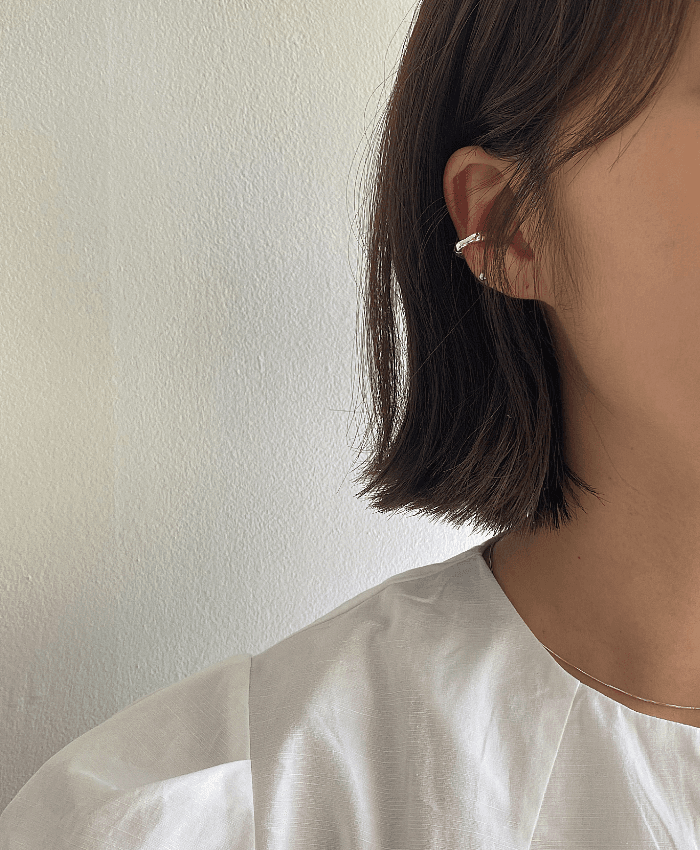 [12차 재입고][925 silver]deux.silver.90 / bambou earcuff
