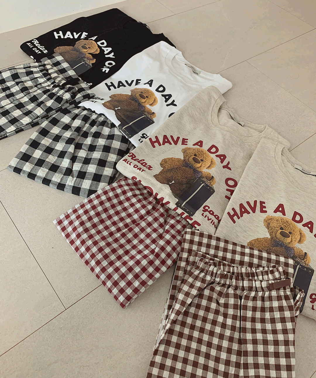 [1000장 돌파] 휴일 곰돌이 반팔T