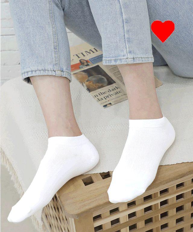 데일리 여성 무지 스니커즈 발목양말 10켤레 학생양말 당일발송 교복양말 흰양말 검정양말 흰색양말 회색양말