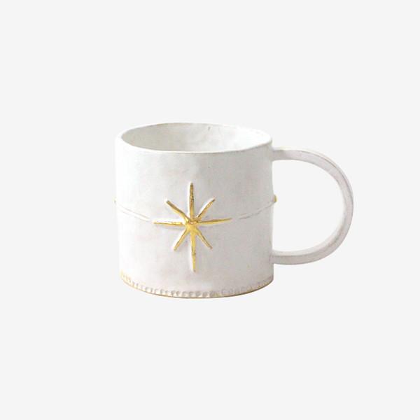 aa_ceramic studio | White winter_star mug