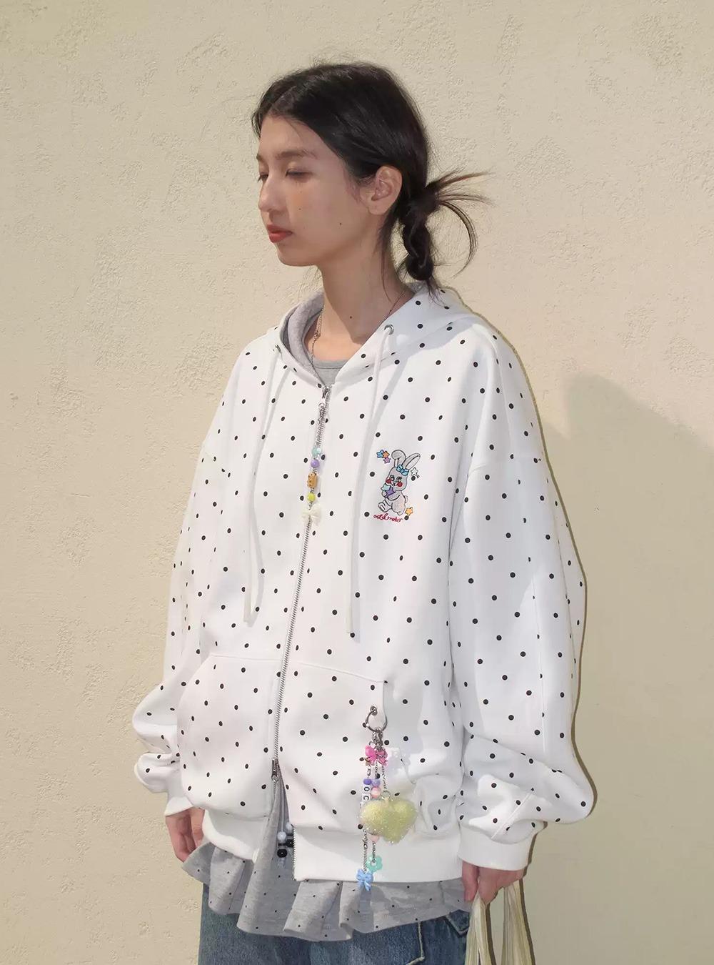 Rabbit Point Dot Hoodie